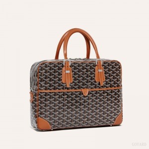 Goyard Ambassade MM Document Case Svarte Brune | ZEFE2726