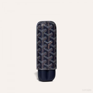 Goyard CHURCHILL 2 CIGAR CASE Marineblå Blå | VWXE7298