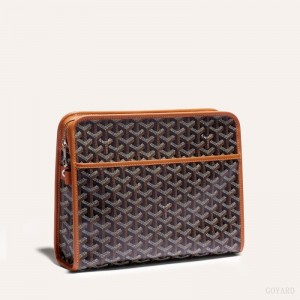 Goyard JOUVENCE GM TOILET BAG Svarte Brune | RDDQ9636