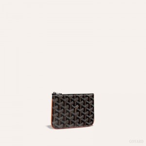 Goyard SÉNAT MINI WALLET Svarte Brune | YFWJ3406