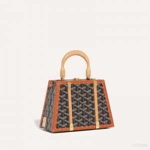 Goyard Saïgon Mini Trunk Bag Svarte Brune | VXFJ2921