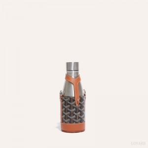 Goyard Yonne PM Case & Flask Svarte Brune | RCZR3710