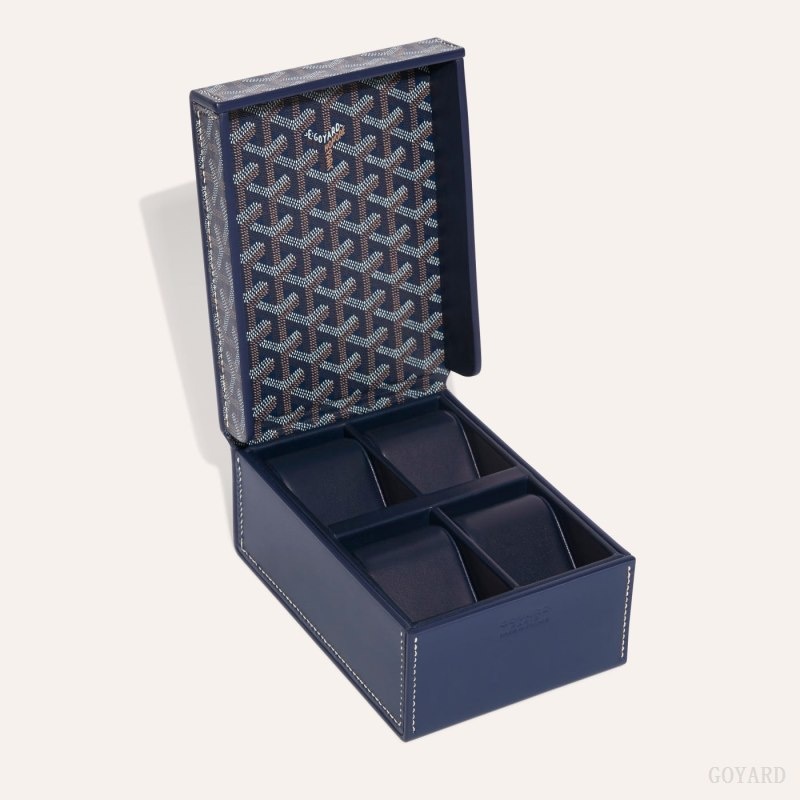 Goyard 4 WATCH CASE Marineblå Blå | ADYW5871