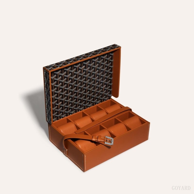 Goyard 8 WATCH CASE Svarte Brune | GQHB1921