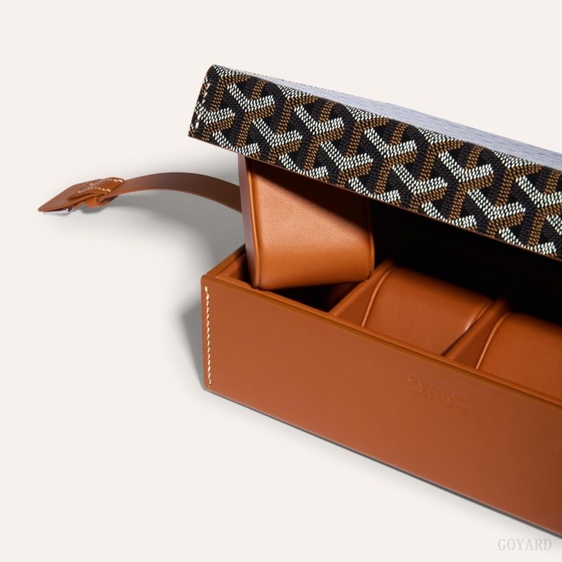 Goyard 8 WATCH CASE Svarte Brune | GQHB1921