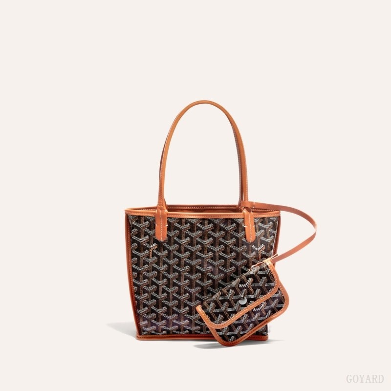 Goyard ANJOU MINI BAG Svarte Brune | KKNQ8156