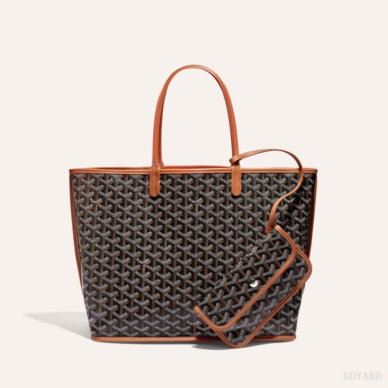 Goyard ANJOU PM BAG Svarte Brune | ULSJ1189