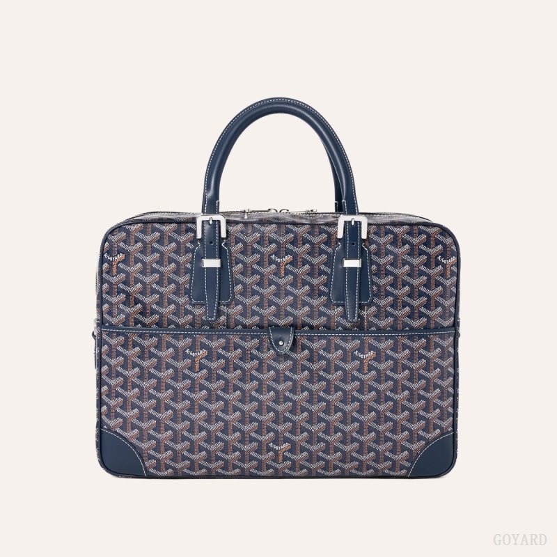 Goyard Ambassade MM Document Case Marineblå Blå | ECGQ8520