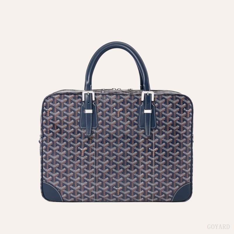 Goyard Ambassade MM Document Case Marineblå Blå | ECGQ8520