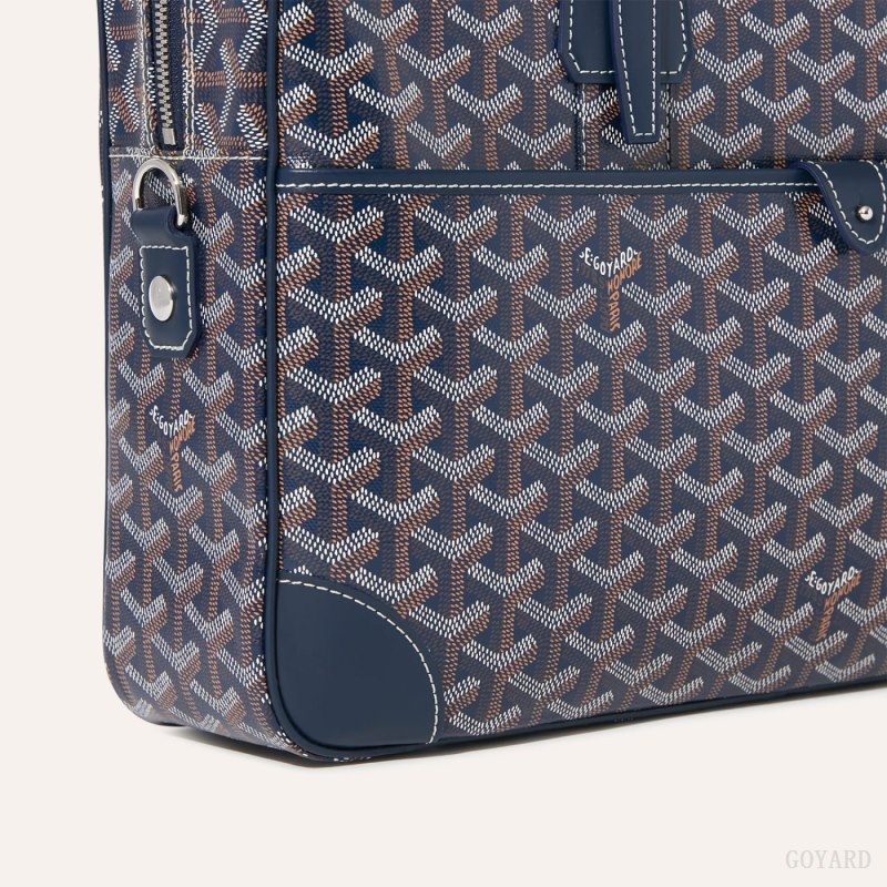 Goyard Ambassade MM Document Case Marineblå Blå | ECGQ8520