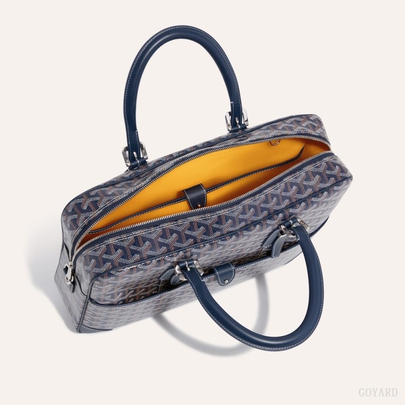 Goyard Ambassade MM Document Case Marineblå Blå | ECGQ8520