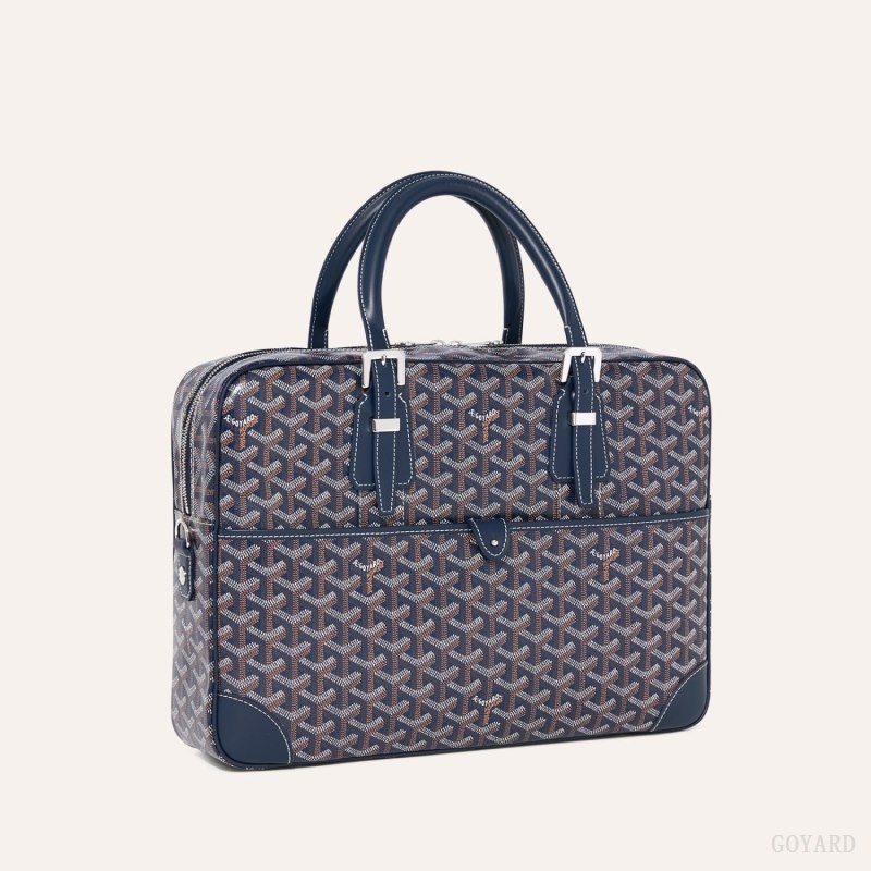 Goyard Ambassade MM Document Case Marineblå Blå | ECGQ8520