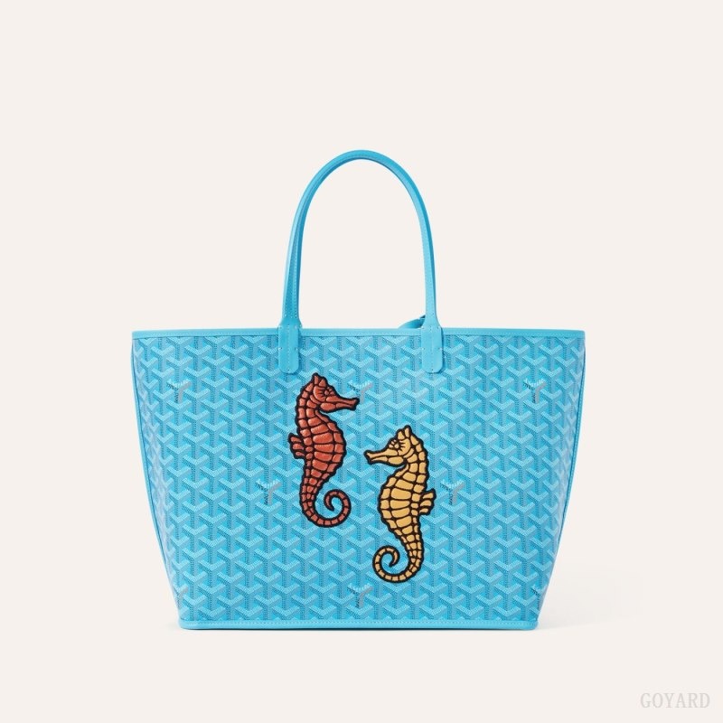 Goyard Anjou PM Seahorse Embroidery Turkis | MLEN1114