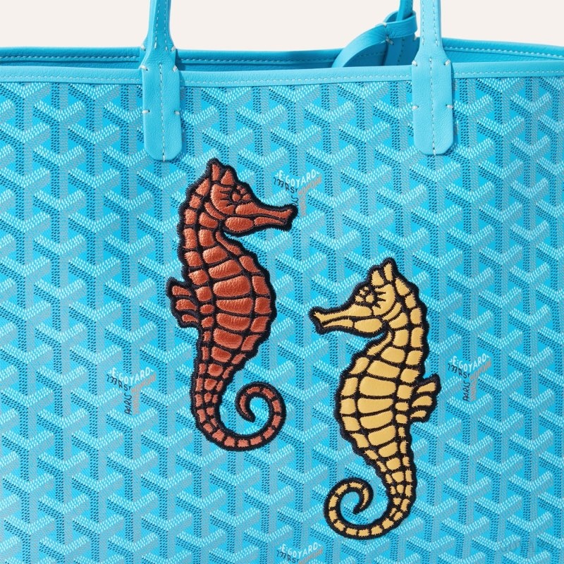 Goyard Anjou PM Seahorse Embroidery Turkis | MLEN1114