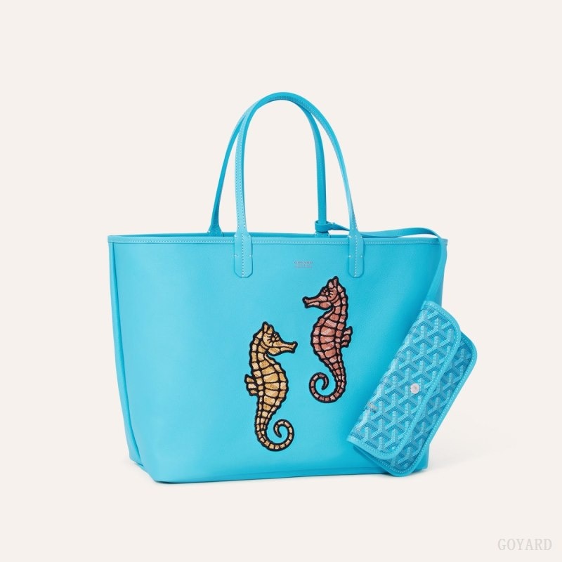 Goyard Anjou PM Seahorse Embroidery Turkis | MLEN1114