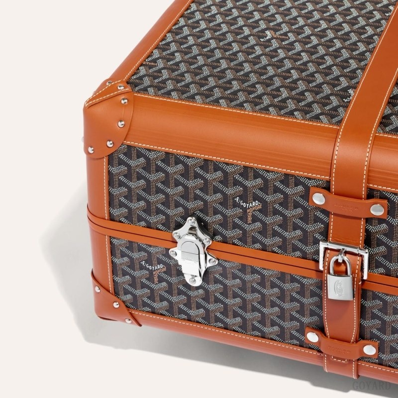 Goyard BOURGET PM TROLLEY CASE Svarte Brune | IEAT1250