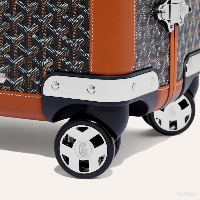 Goyard BOURGET PM TROLLEY CASE Svarte Brune | IEAT1250