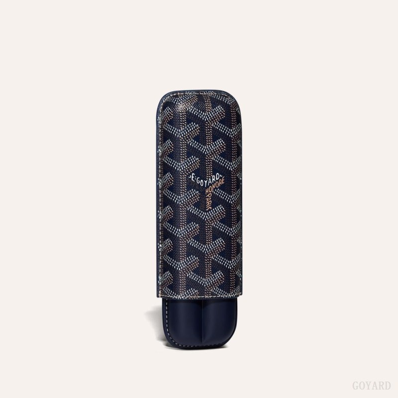 Goyard CHURCHILL 2 CIGAR CASE Marineblå Blå | VWXE7298