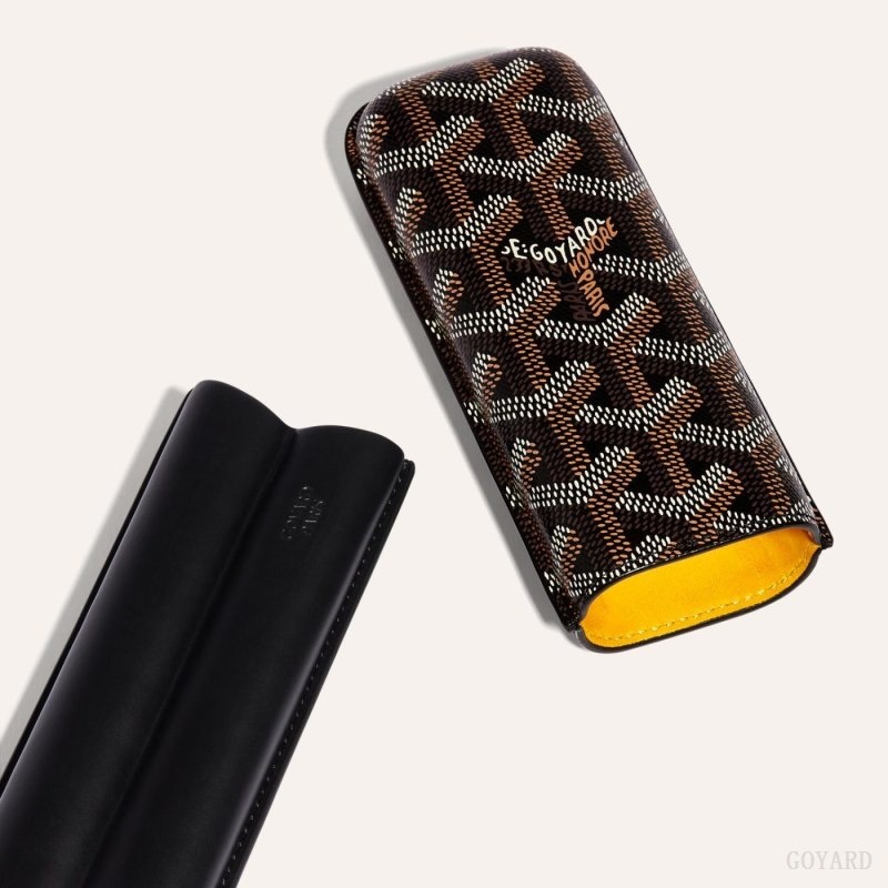 Goyard CHURCHILL 2 CIGAR CASE Svarte | YNZK4471