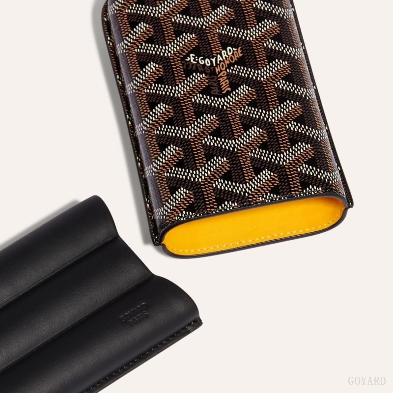 Goyard CHURCHILL 3 CIGAR CASE Svarte | GASB0785