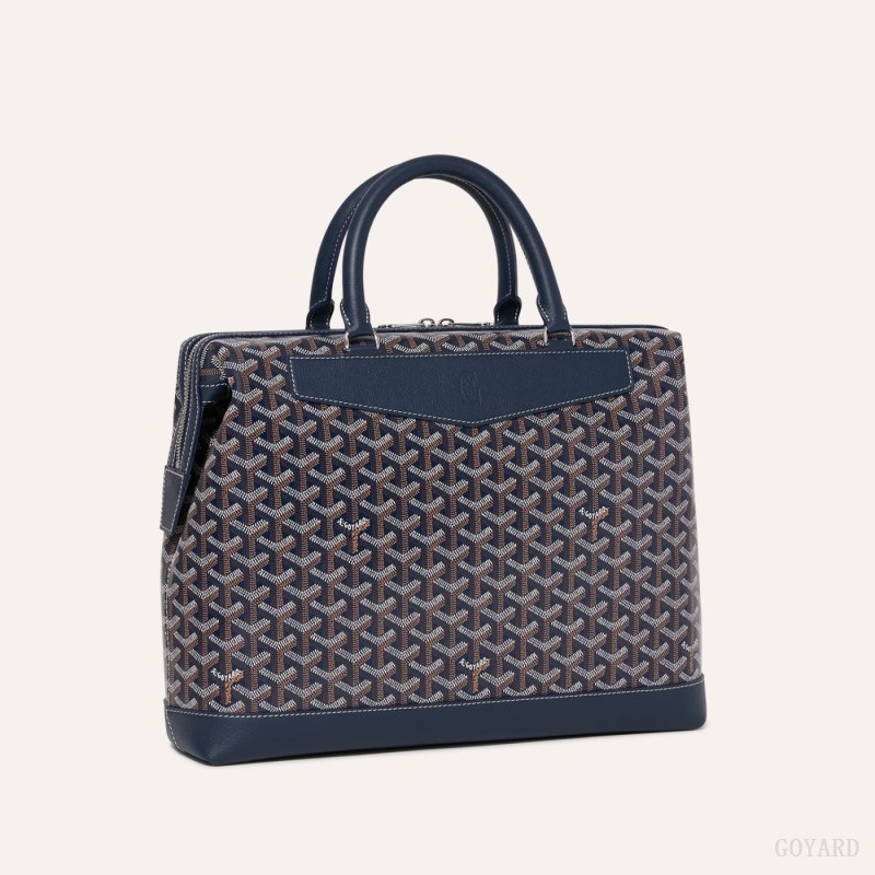 Goyard Cisalpin Document Case Marineblå Blå | DLQK4468