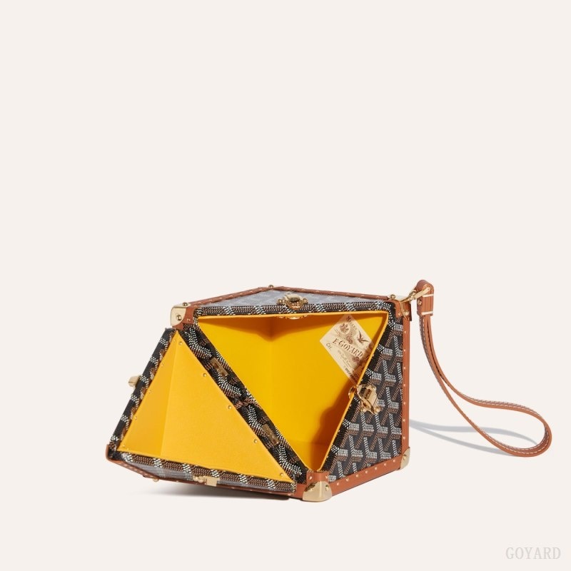 Goyard Dé Trunk Bag Svarte Brune | ZGKR2742