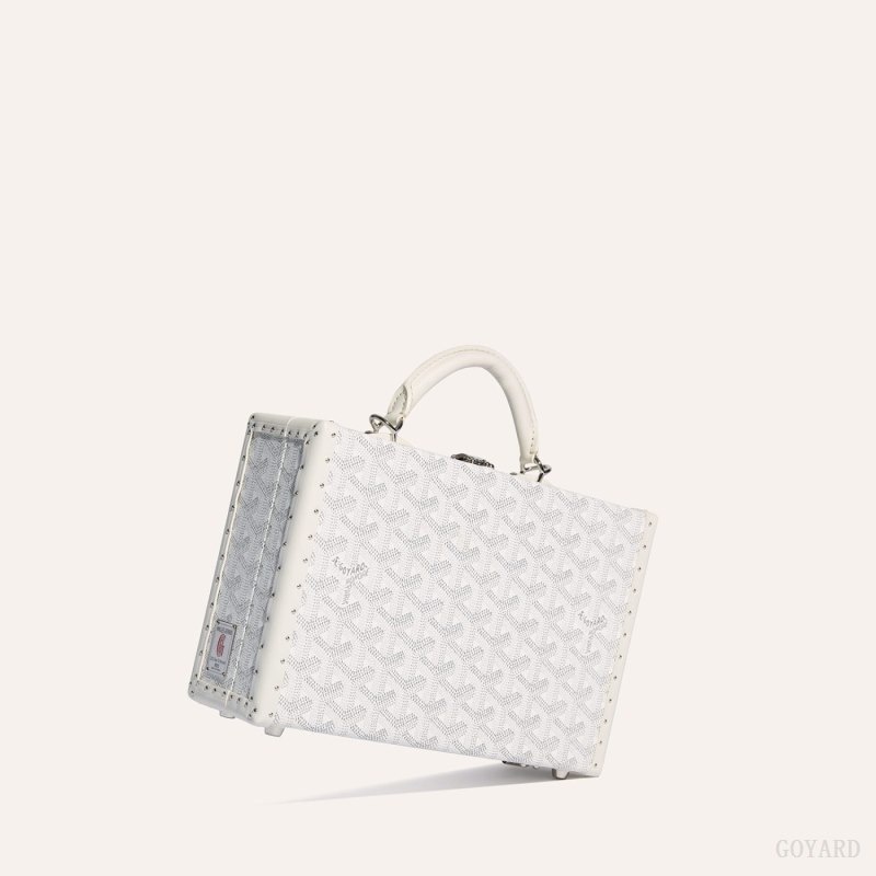 Goyard Grand Hôtel Trunk Bag Hvite | HFEW9416