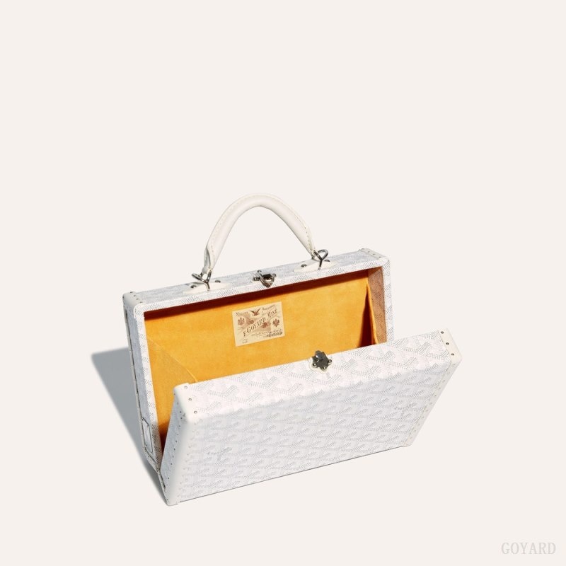 Goyard Grand Hôtel Trunk Bag Hvite | HFEW9416