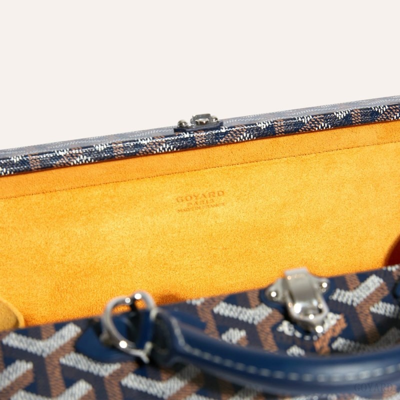 Goyard Grand Hôtel Trunk Bag Marineblå Blå | AGZS6720