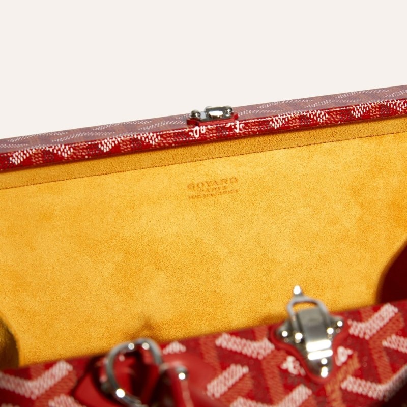 Goyard Grand Hôtel Trunk Bag Rød | XHIQ4476