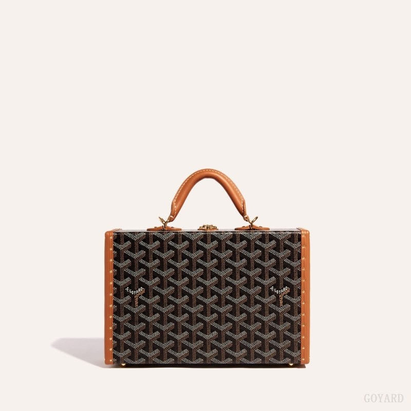 Goyard Grand Hôtel Trunk Bag Svarte Brune | AEUW7882