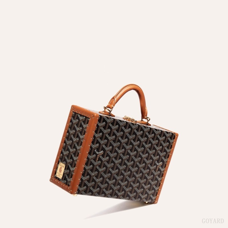 Goyard Grand Hôtel Trunk Bag Svarte Brune | AEUW7882