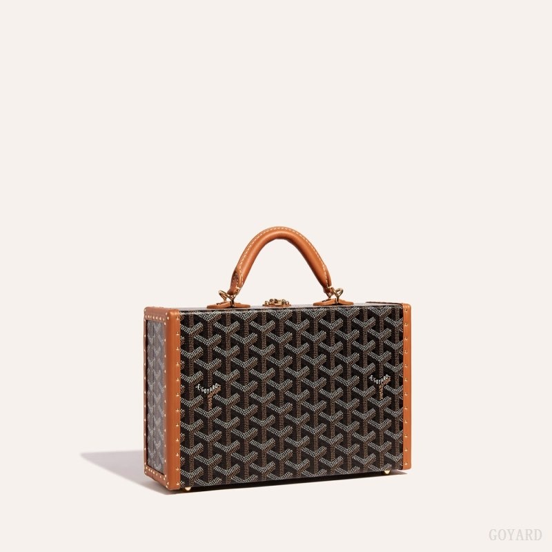 Goyard Grand Hôtel Trunk Bag Svarte Brune | AEUW7882