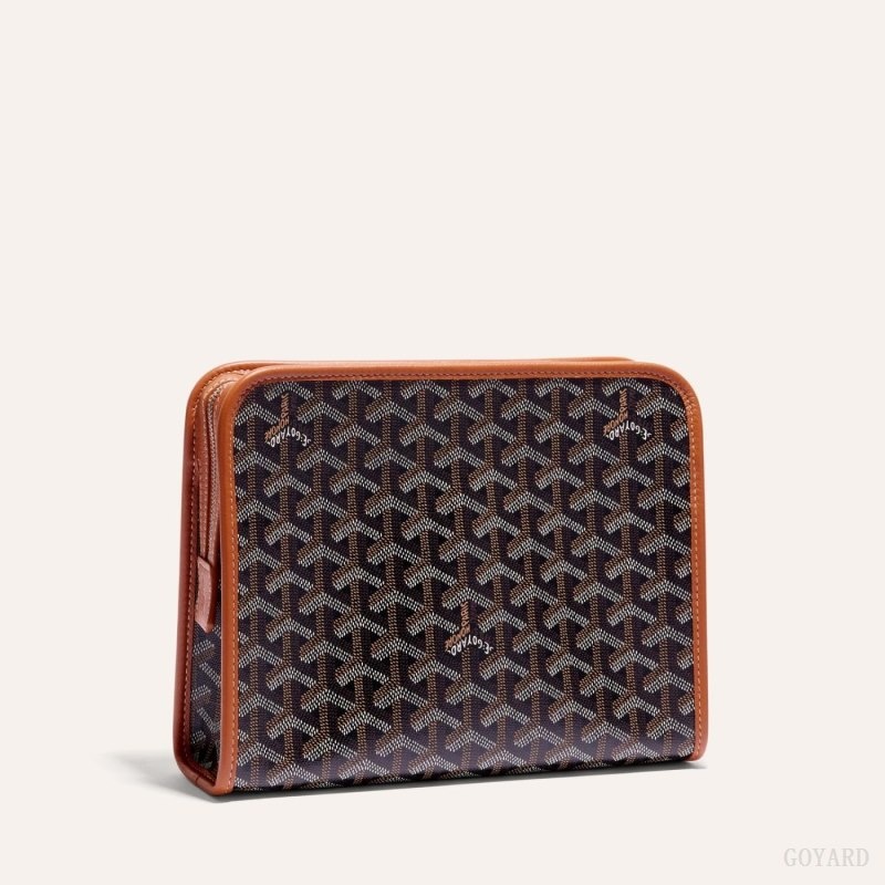 Goyard JOUVENCE MM TOILET BAG Svarte Brune | XQHC2066