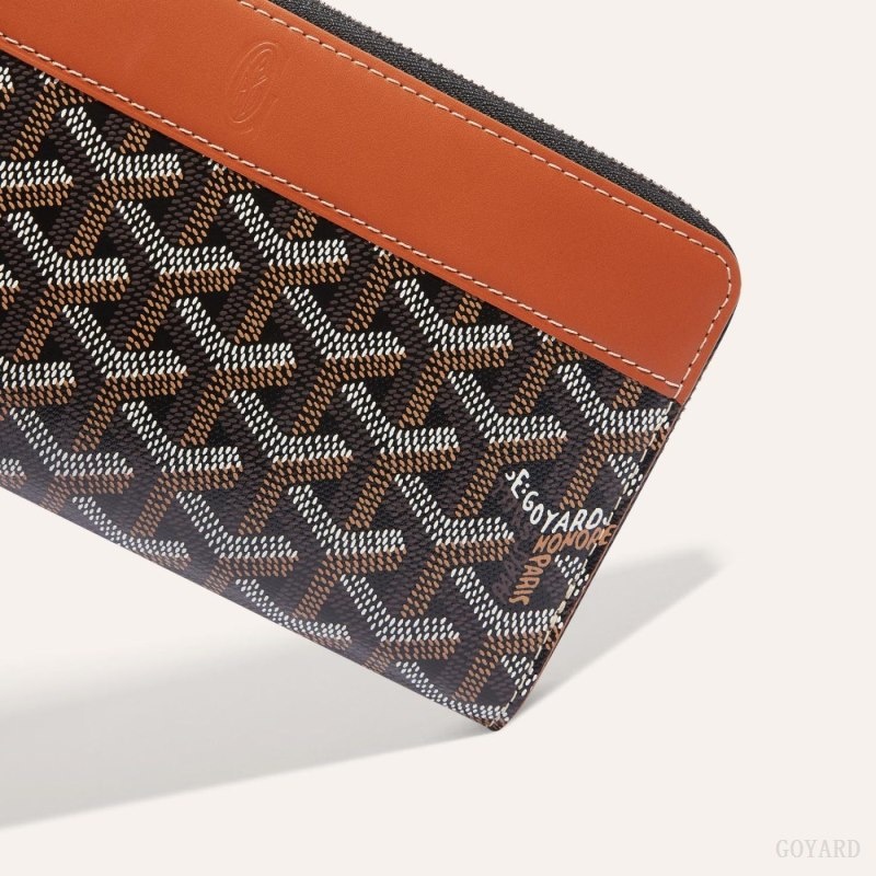 Goyard MATIGNON GM WALLET Svarte Brune | VDJE9160