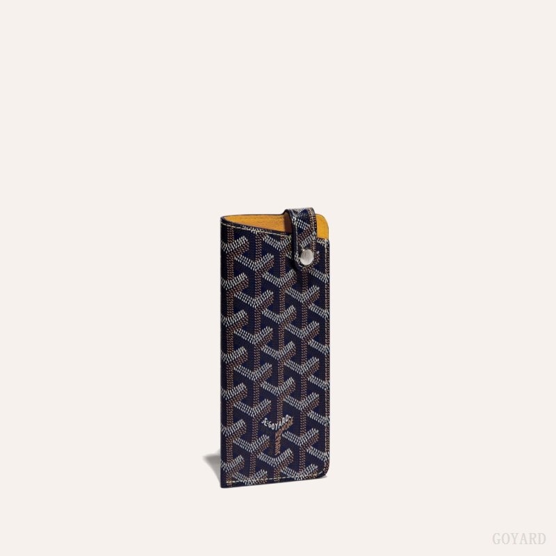 Goyard MONTMARTRE PM GLASSES CASE Marineblå Blå | WUHV5949