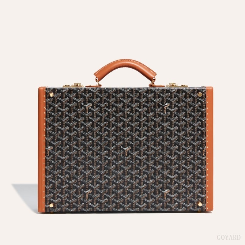 Goyard Manoir PM Document Case Svarte Brune | WWKG3863