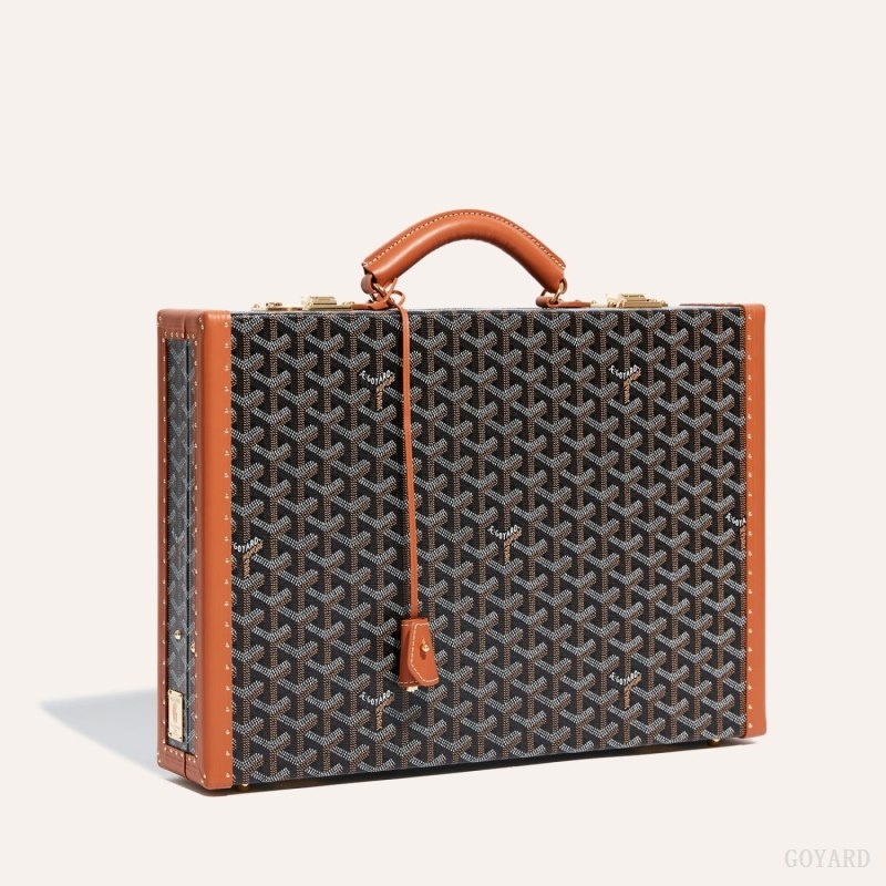 Goyard Manoir PM Document Case Svarte Brune | WWKG3863