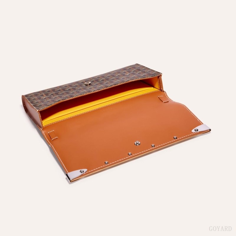 Goyard Monte-Carlo PM Clutch Svarte Brune | SUQL0889