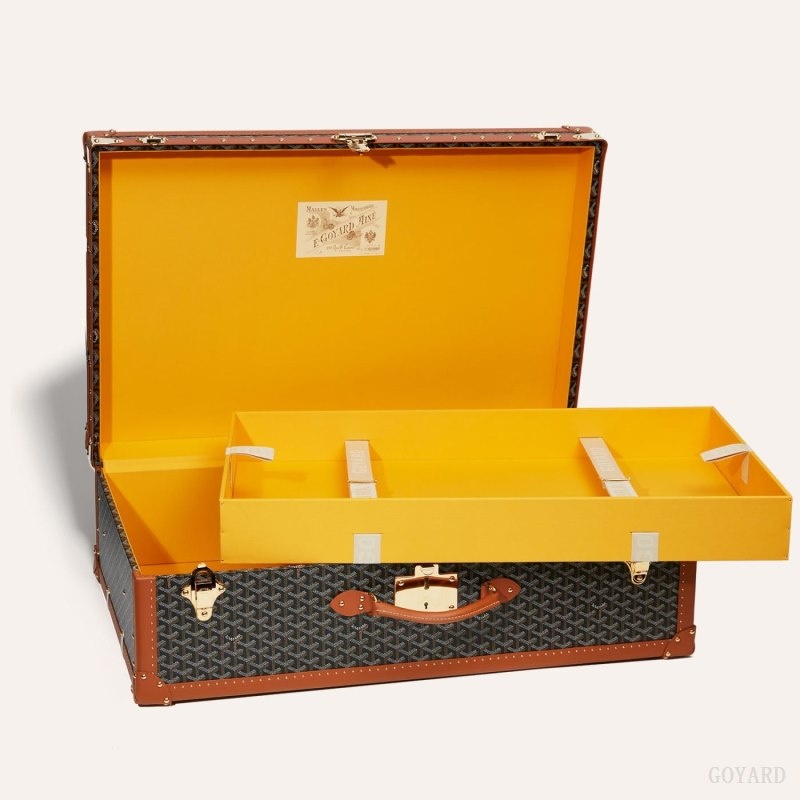 Goyard PALACE 80 SUITCASE Svarte Brune | KQCB4698