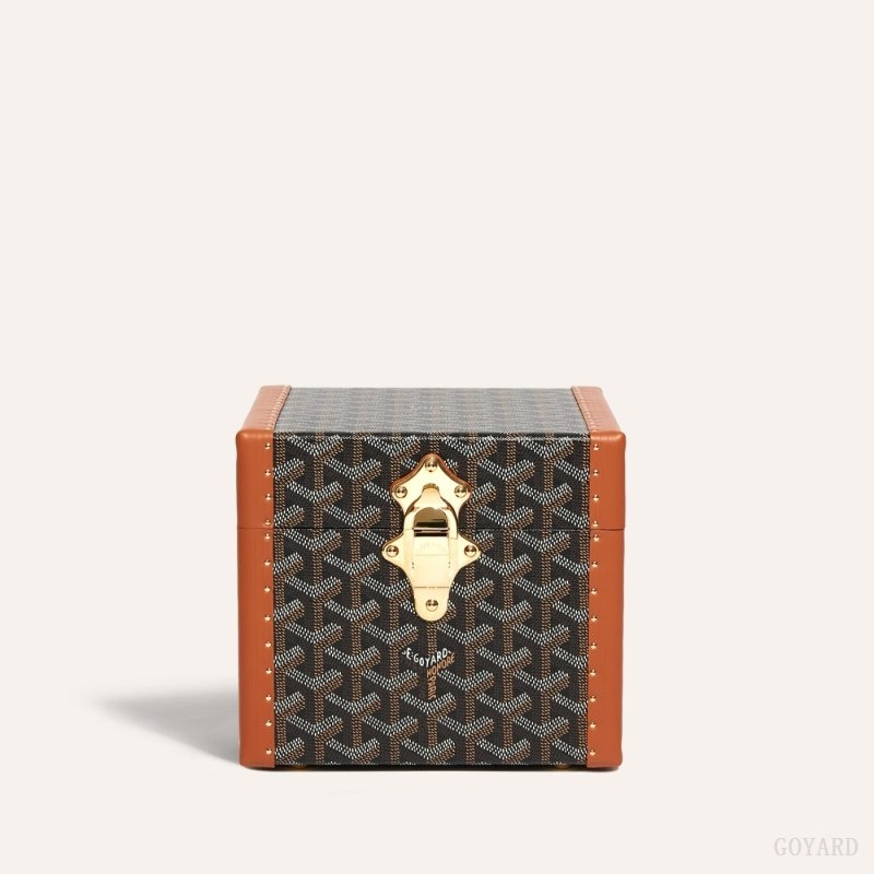 Goyard PARIS CASE Svarte Brune | BFFE4856