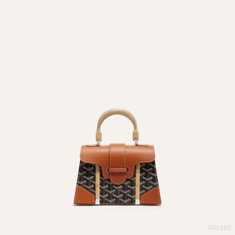 Goyard SAÏGON STRUCTURE MINI BAG Svarte Brune | NKVL4846