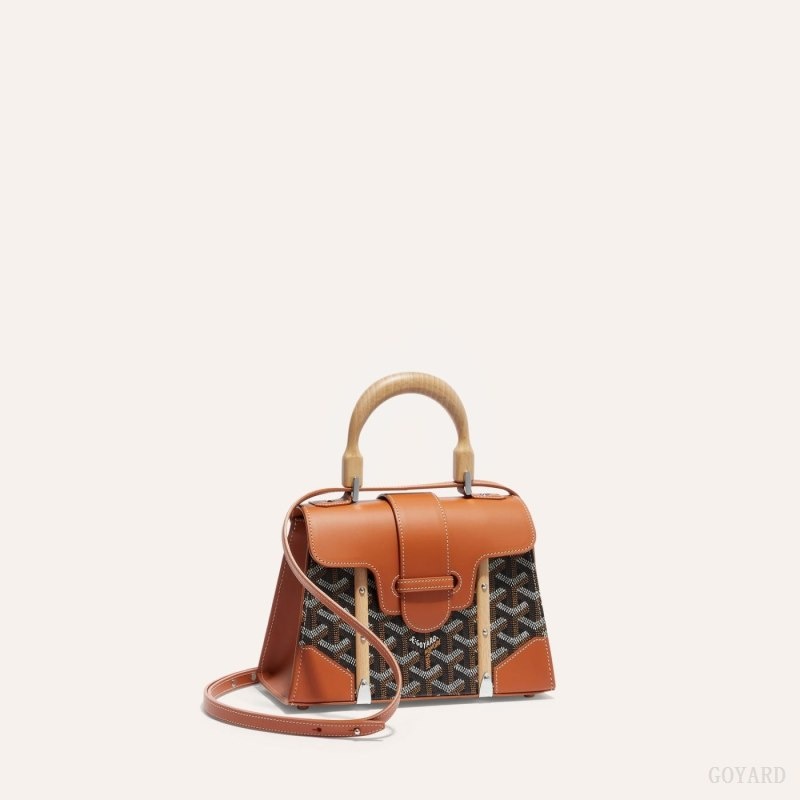 Goyard SAÏGON STRUCTURE MINI BAG Svarte Brune | NKVL4846