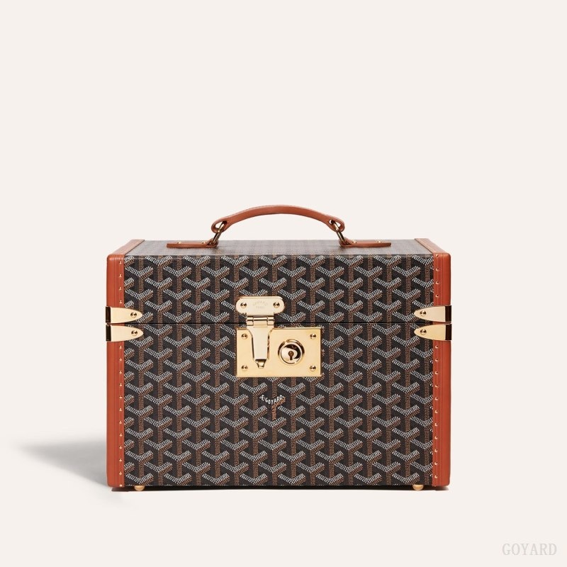 Goyard SARDAIGNE VANITY CASE Svarte Brune | IIRW4916