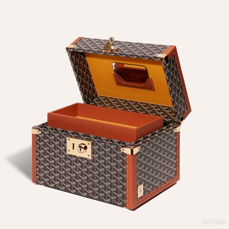 Goyard SARDAIGNE VANITY CASE Svarte Brune | IIRW4916