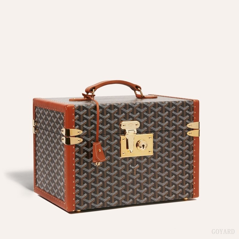 Goyard SARDAIGNE VANITY CASE Svarte Brune | IIRW4916