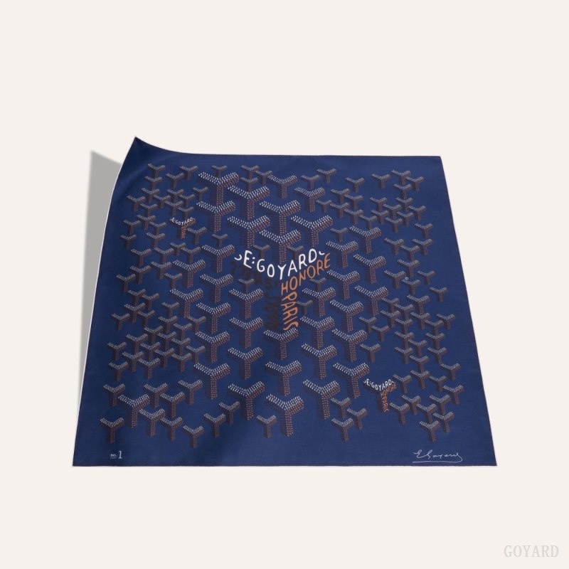 Goyard SCARF N°1 Marineblå Blå | CQAW2053