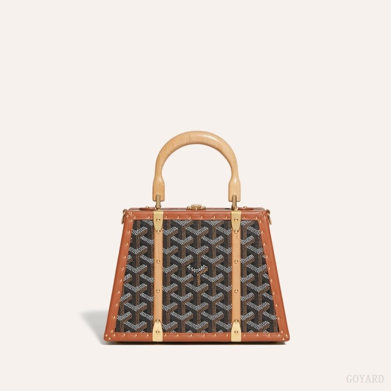 Goyard Saïgon Mini Trunk Bag Svarte Brune | VXFJ2921