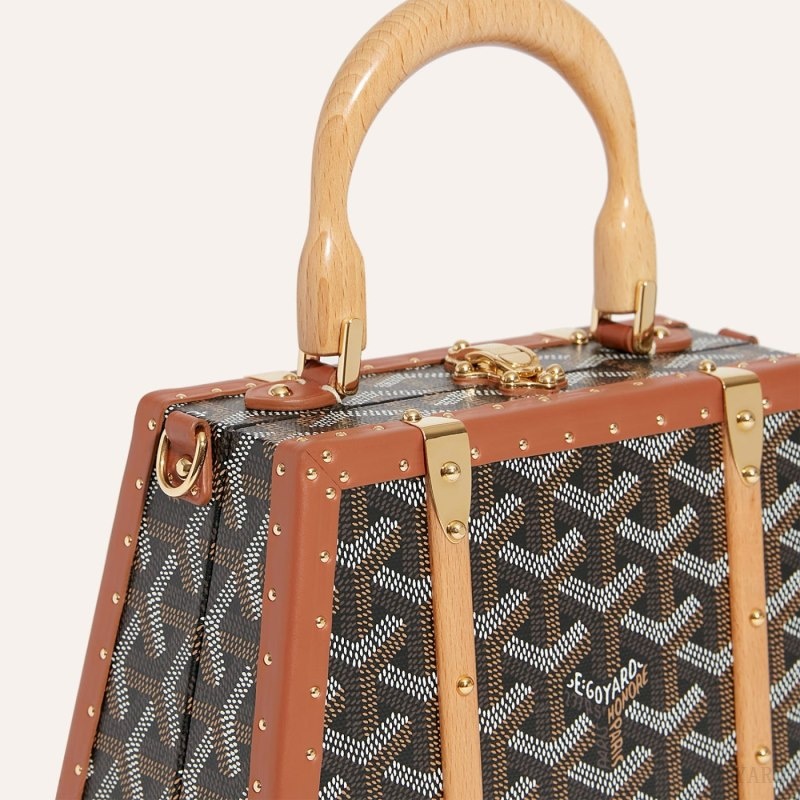 Goyard Saïgon Mini Trunk Bag Svarte Brune | VXFJ2921