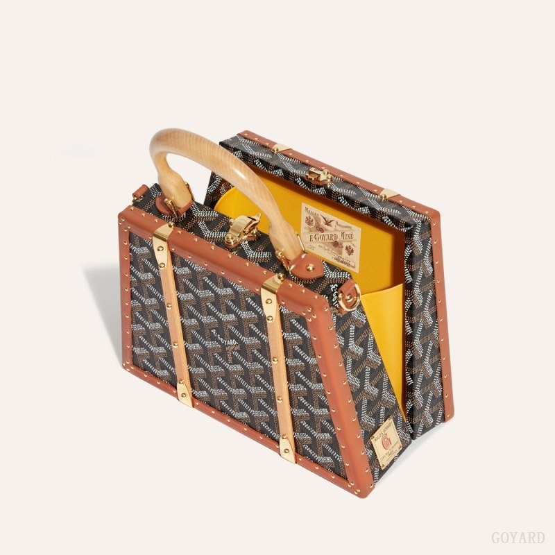 Goyard Saïgon Mini Trunk Bag Svarte Brune | VXFJ2921